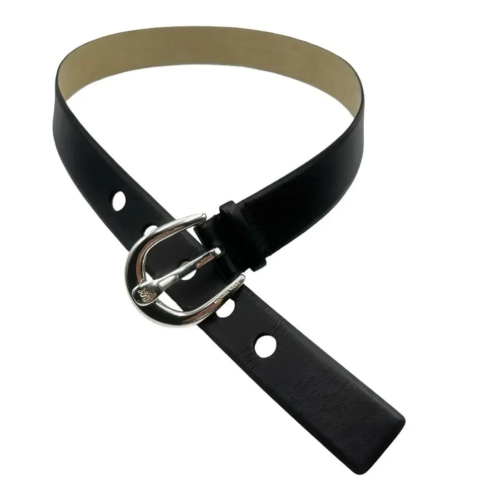 MICHAEL KORS - women's black leather belt - SIZE 40.5